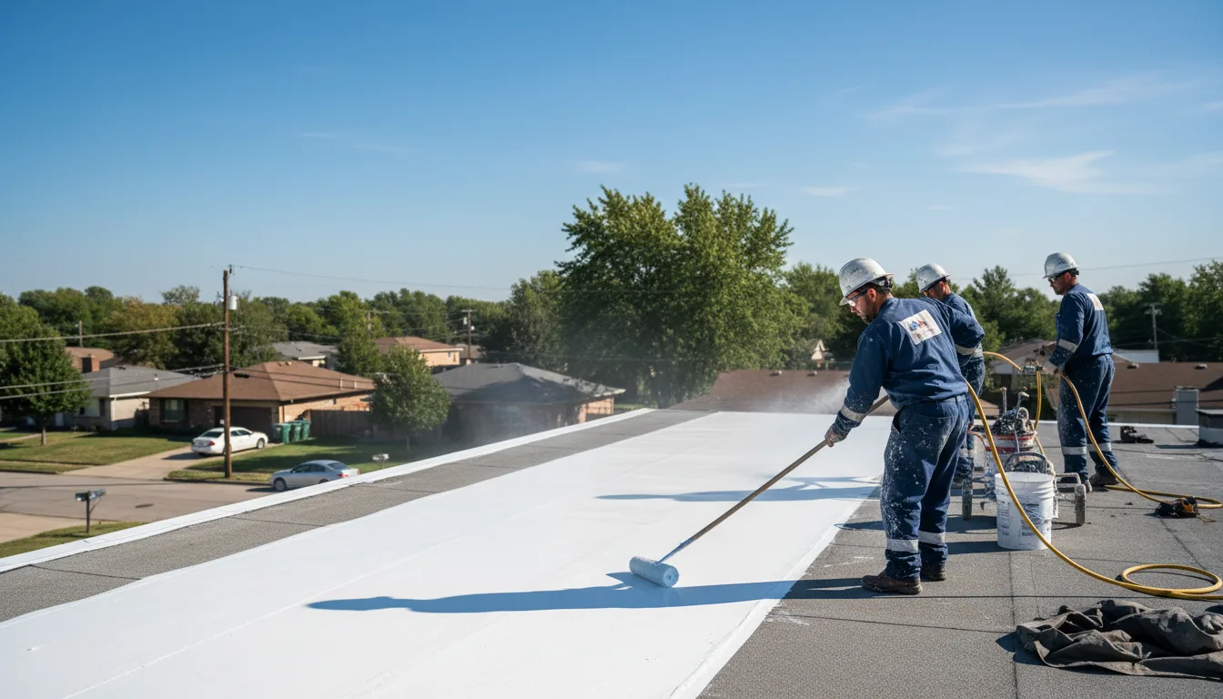 Commercial roof coating in Hardesty, OK near me